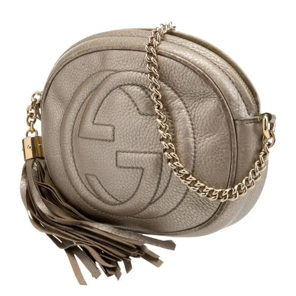 Gucci Mini SoHo Crossbody Chain Bag - Gold - Picture 10 of 11